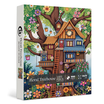 Blumenbaumhouse -Puzzle 1000 Stücke